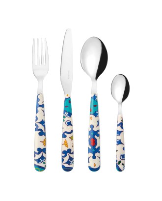 Set tacamuri 24 de piese, albastru, Flower&Lemon - GUZZINI